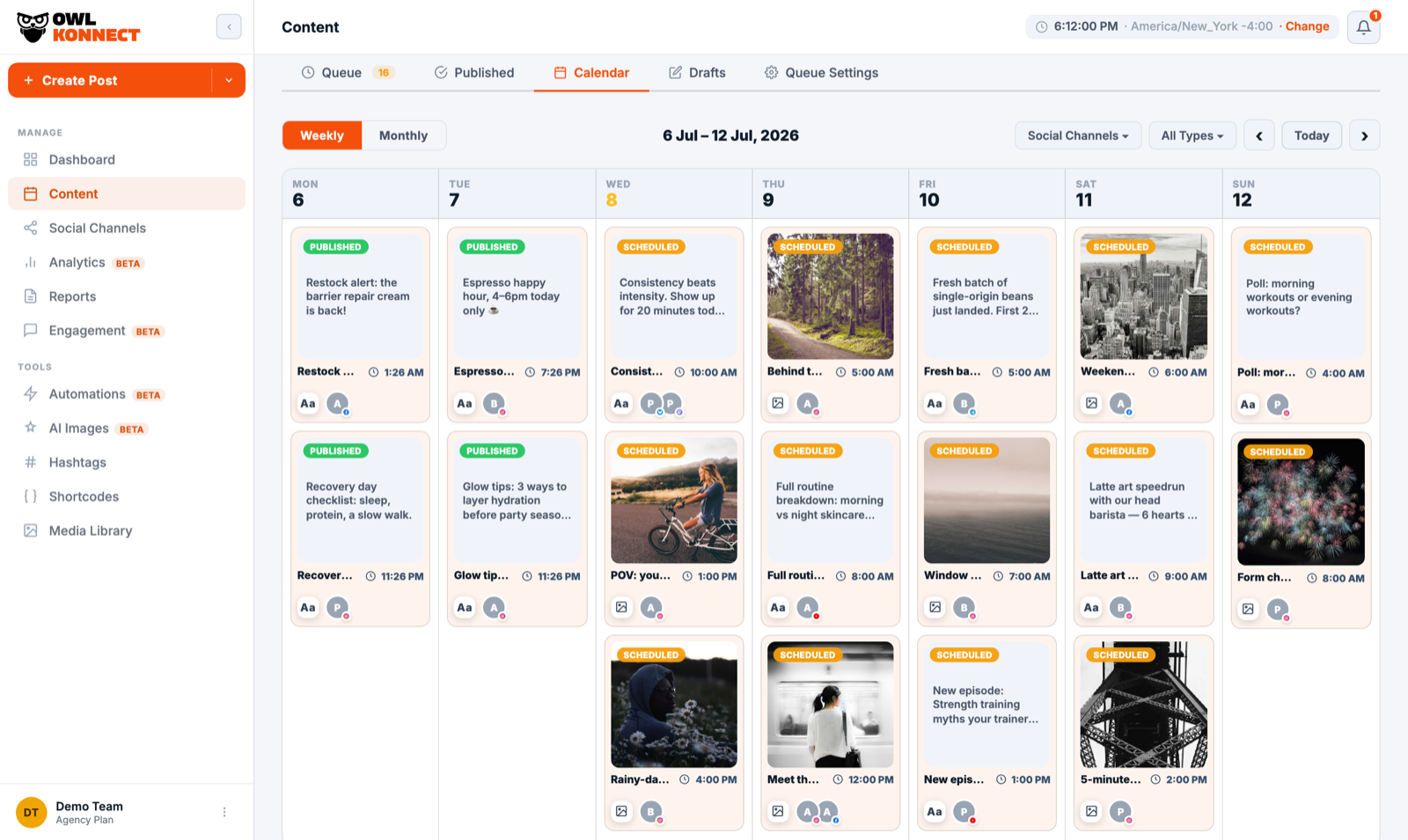 Schedule it on multiple platforms