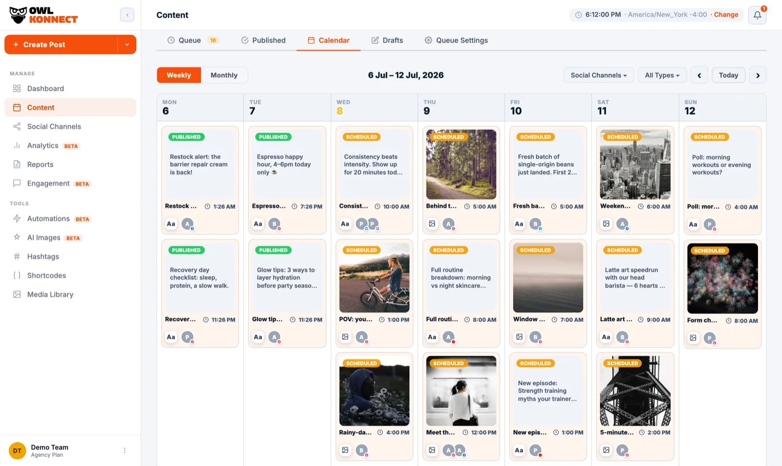 Schedule it on multiple platforms